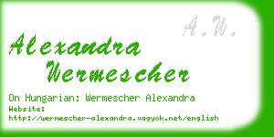 alexandra wermescher business card